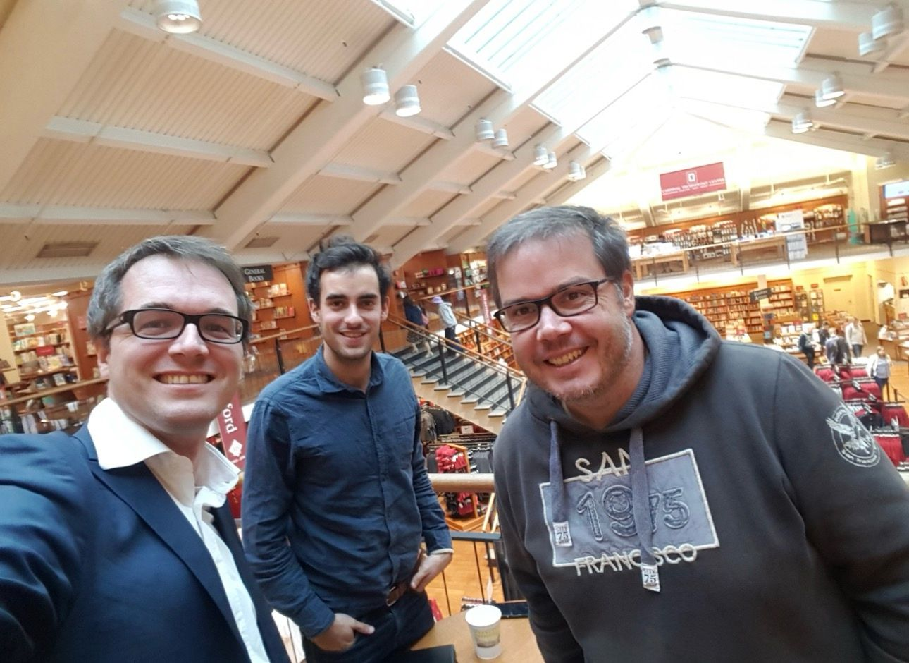 Gregory Renard, François Levin and Yann Bonnet at Stanford, October 2016