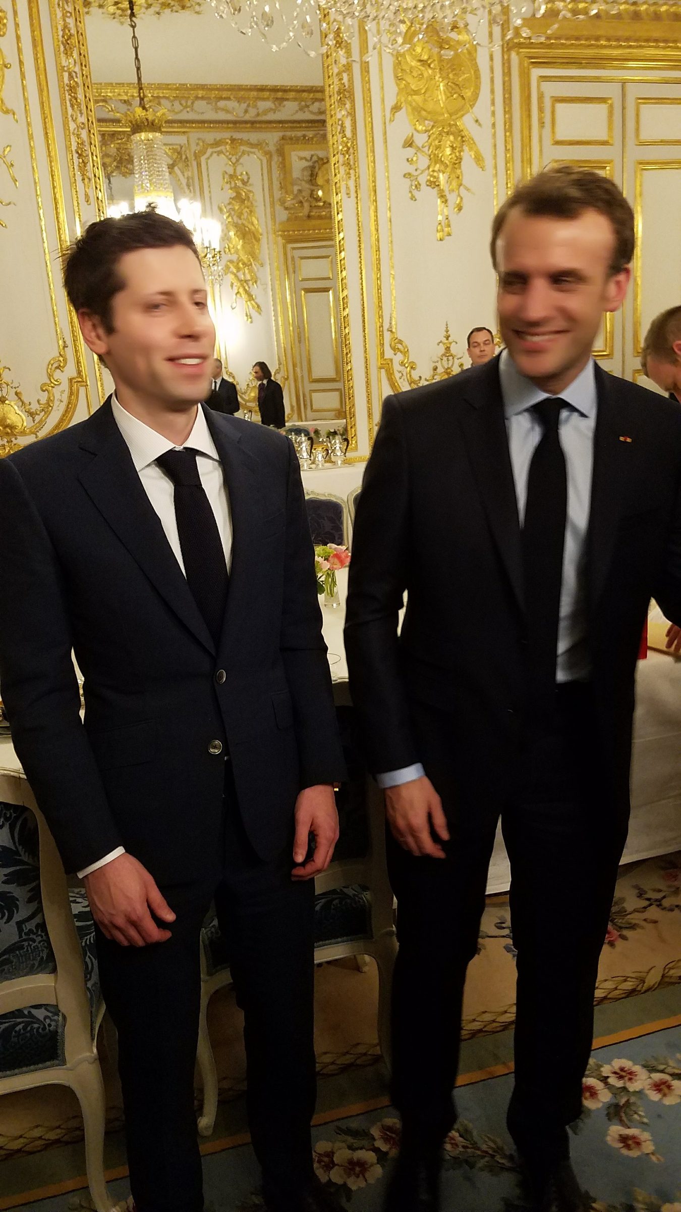 Sam Altman and President Emmanuel Macron at the Élysée